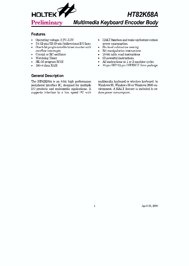 HT82K68A_438238.PDF Datasheet