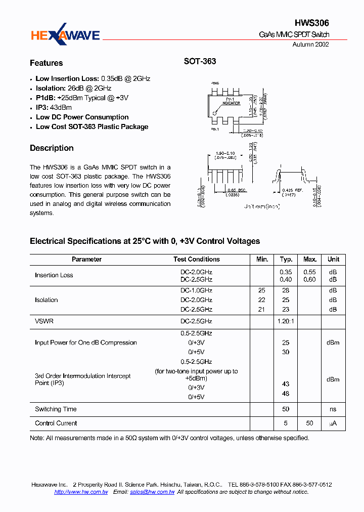 HWS306_473718.PDF Datasheet