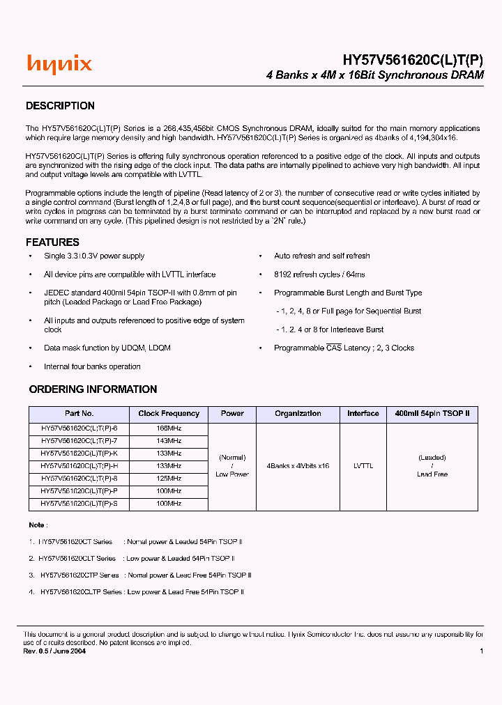 HY57V561620CLT-6_451527.PDF Datasheet