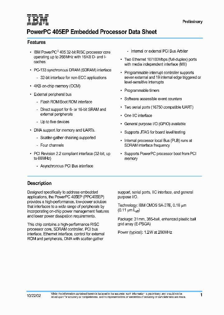 IBM25PPC405EP_436988.PDF Datasheet