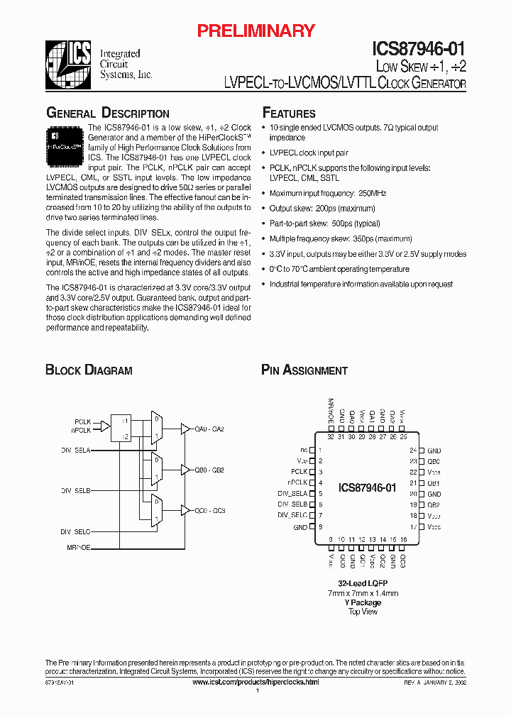 ICS87946-01_445434.PDF Datasheet