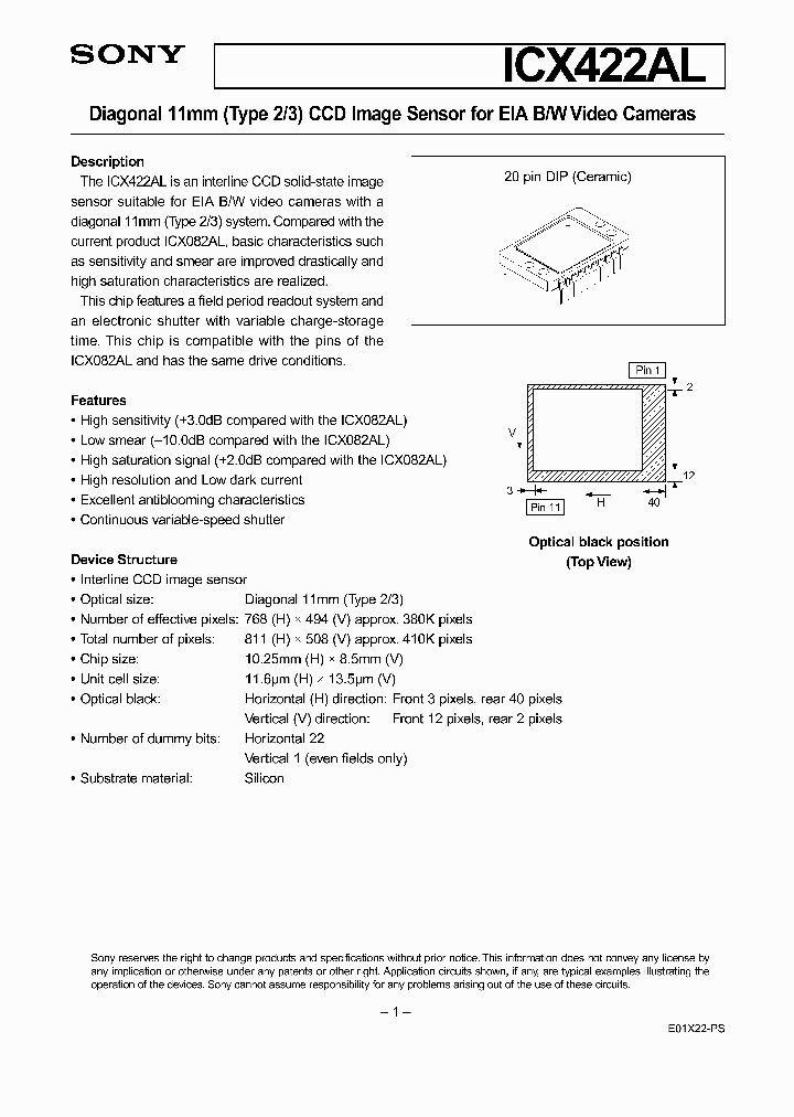 ICX422_462395.PDF Datasheet
