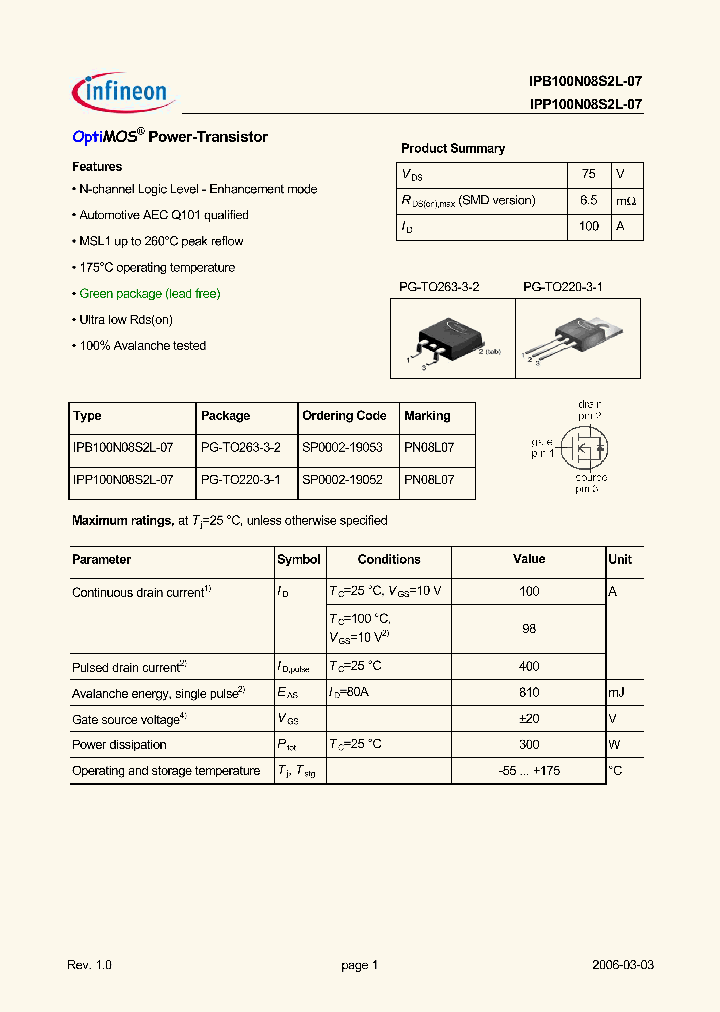IPB100N08S2L-07_453396.PDF Datasheet