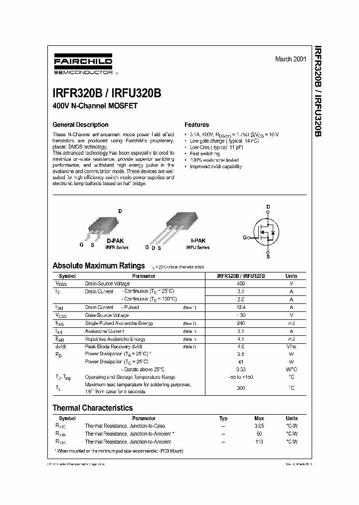 IRFU320B_62517.PDF Datasheet