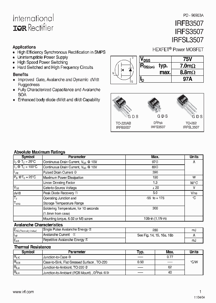 IRFS3507_449004.PDF Datasheet
