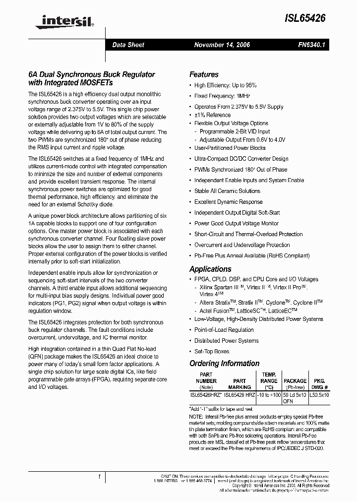 ISL65426_464566.PDF Datasheet
