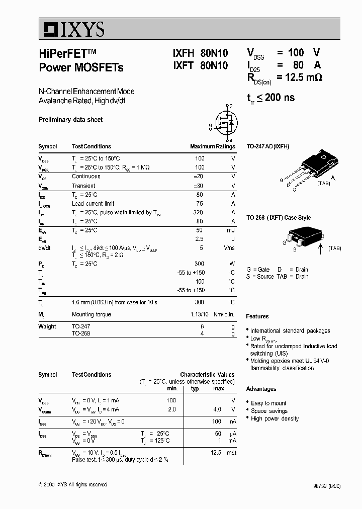 IXFH80N10_469368.PDF Datasheet