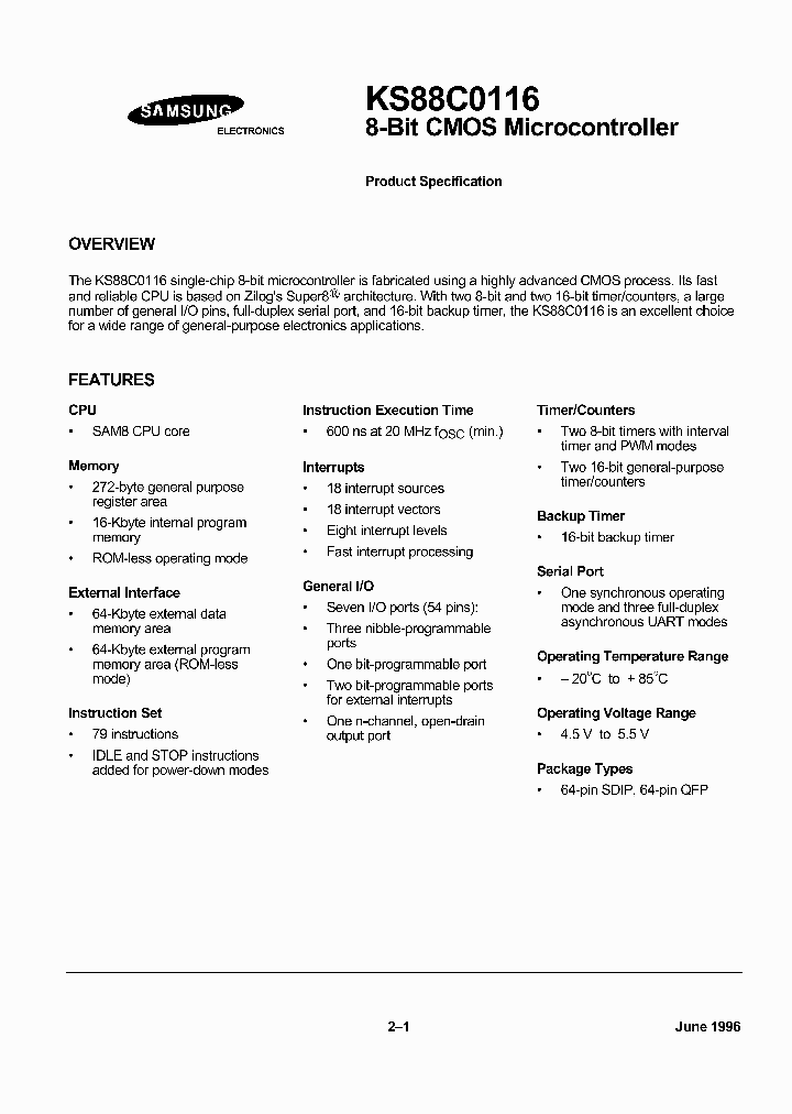 KS88C0116_439461.PDF Datasheet