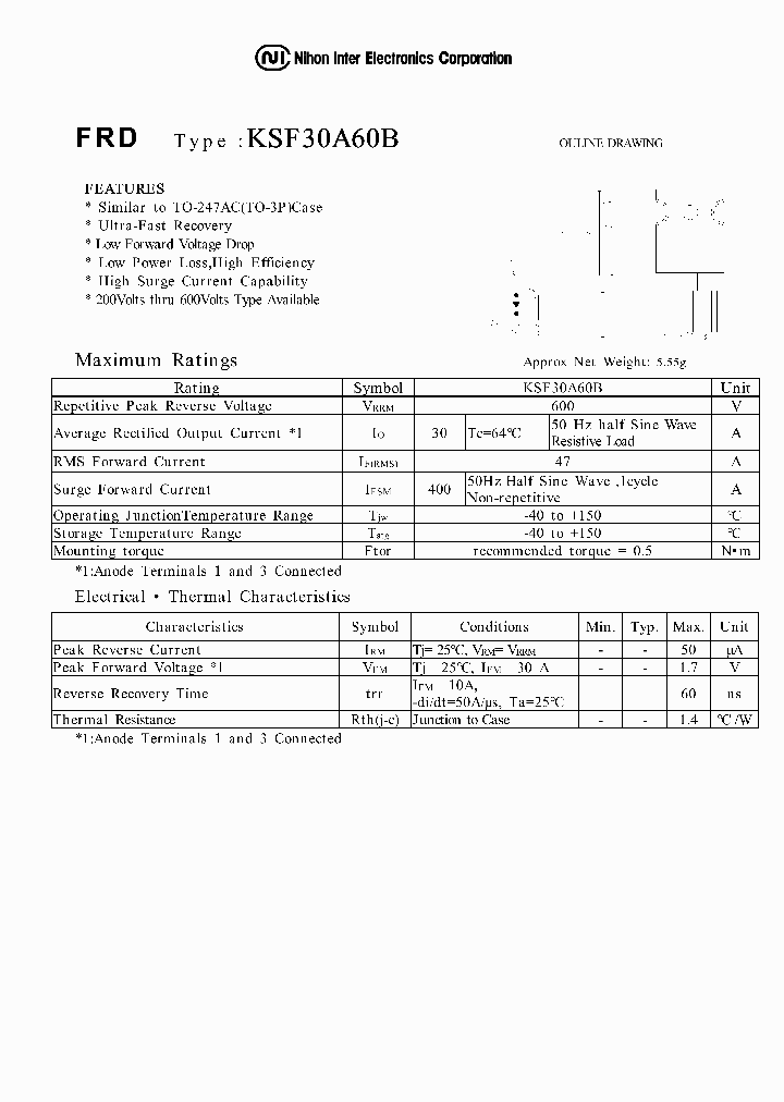 KSF30A60B_483825.PDF Datasheet