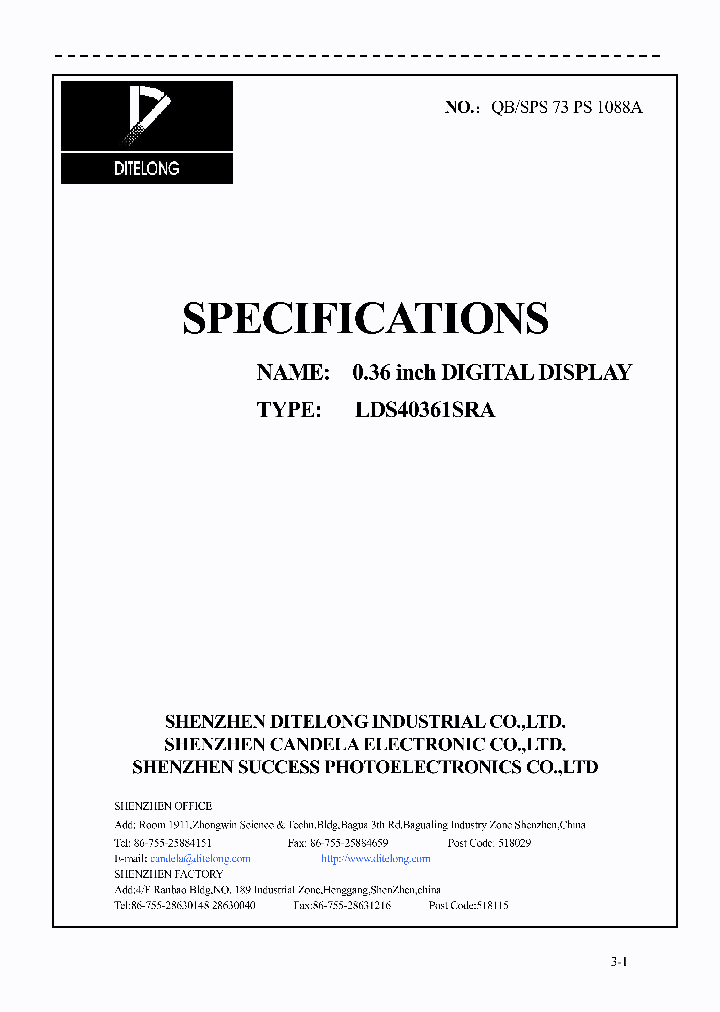 LDS40361SRA_477095.PDF Datasheet