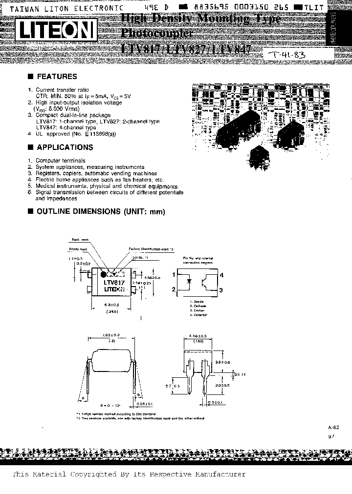 LTV817_156150.PDF Datasheet