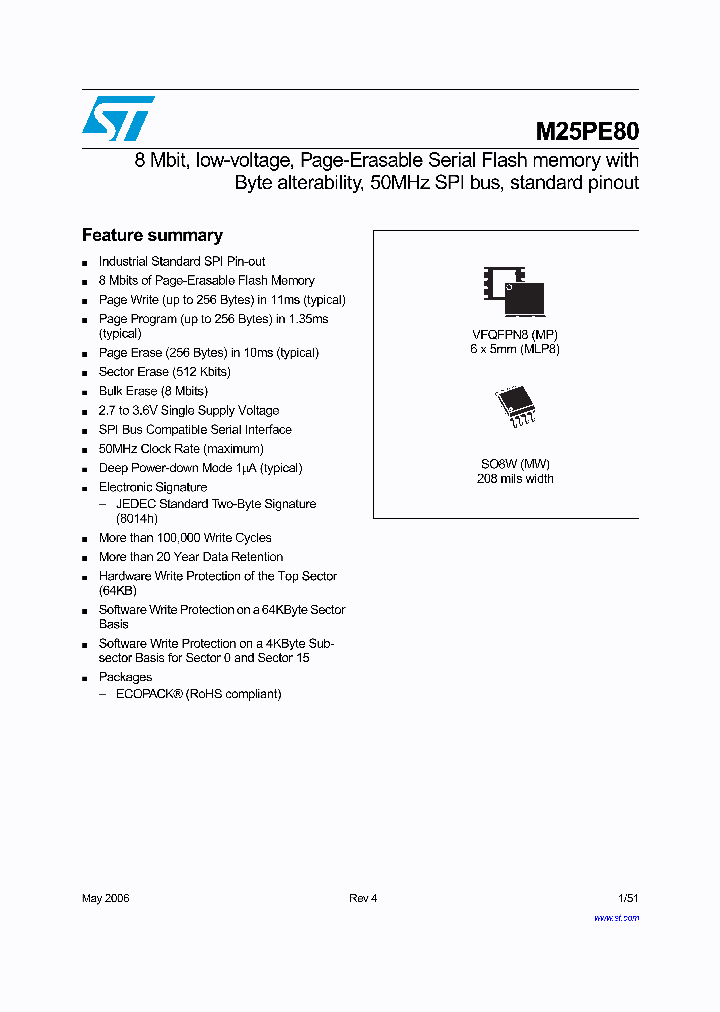 M25PE80-VMW6G_477713.PDF Datasheet