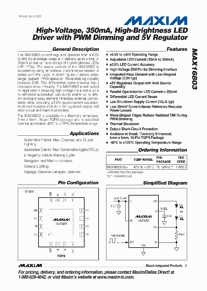 MAX16803_480035.PDF Datasheet