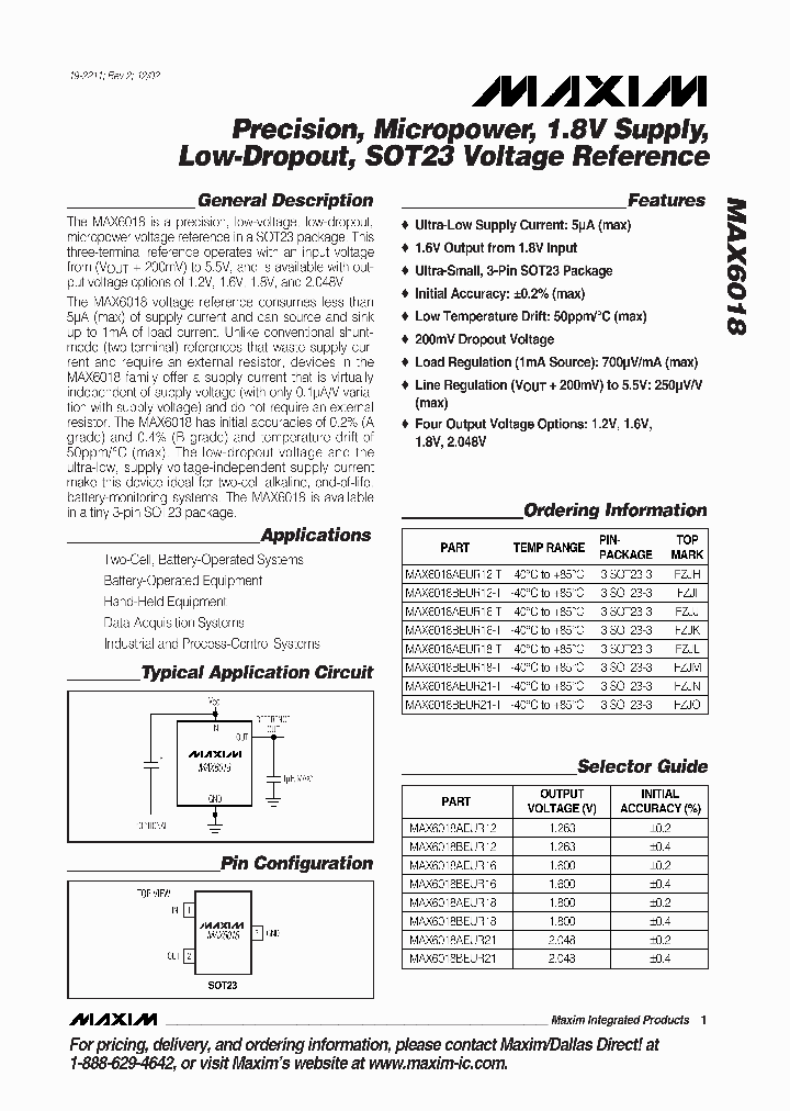 MAX6018AEUR18_473104.PDF Datasheet