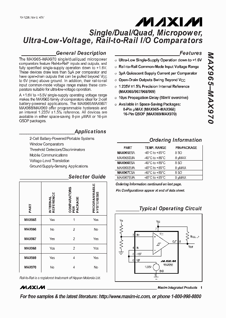MAX969EEE_49253.PDF Datasheet