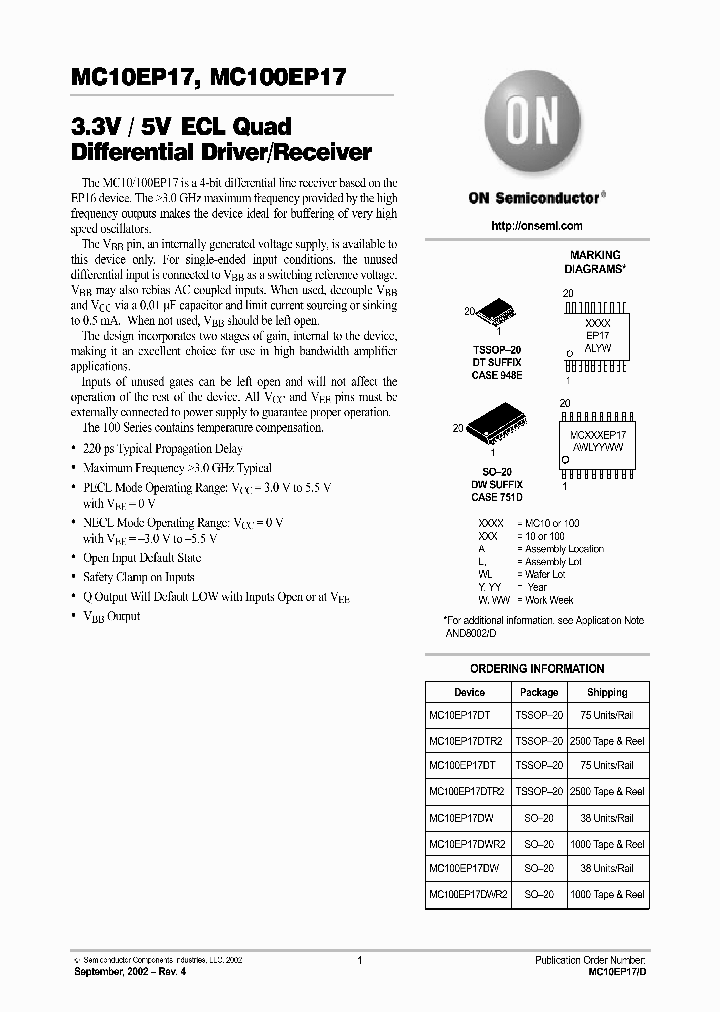 MC10EP17_451415.PDF Datasheet