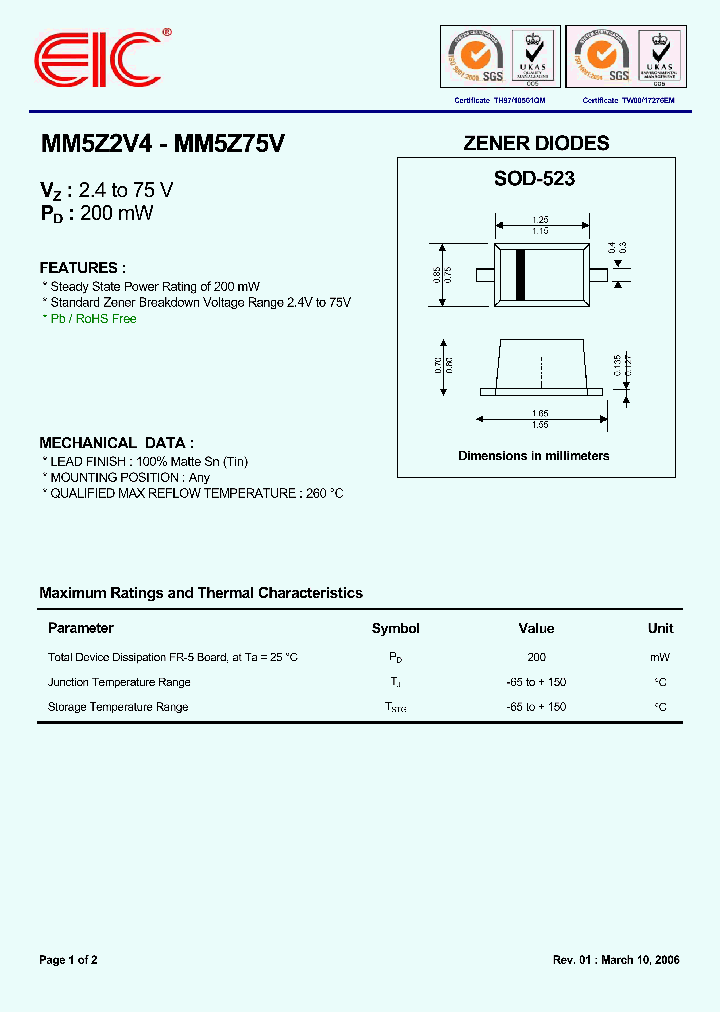 MM5Z2V7_465031.PDF Datasheet
