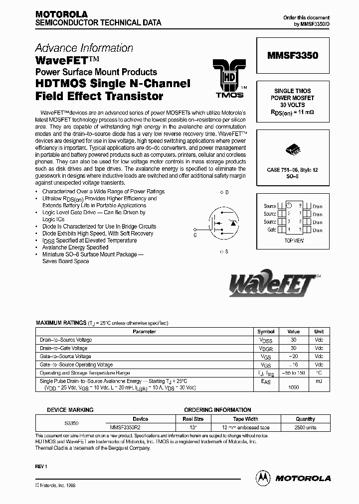 MMSF3350D_462898.PDF Datasheet