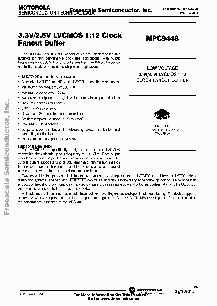 MPC9448_462257.PDF Datasheet