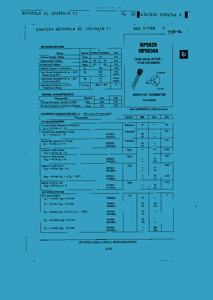 MPS3391_399364.PDF Datasheet