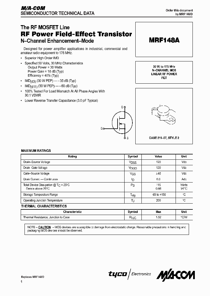 MRF148_468062.PDF Datasheet