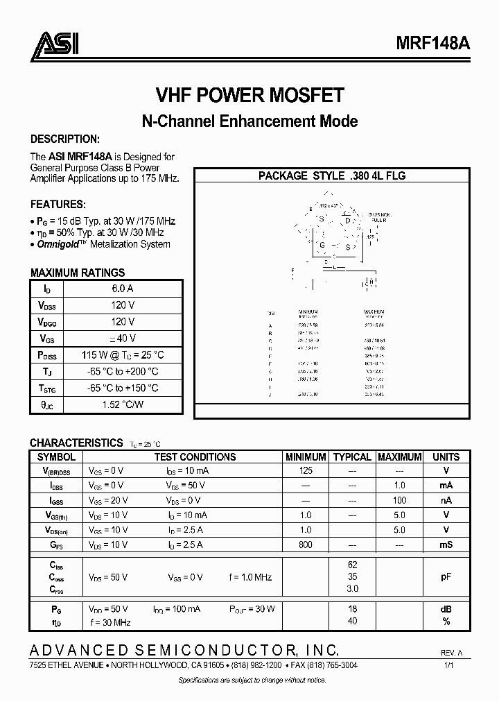 MRF148A_468063.PDF Datasheet