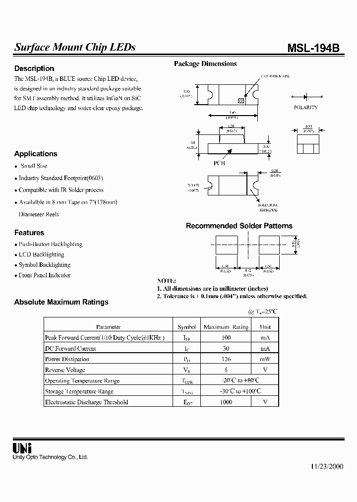 MSL-194B_457156.PDF Datasheet
