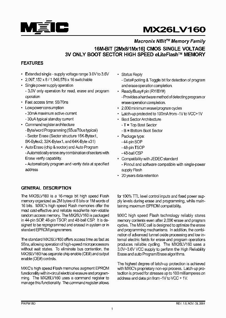 MX26LV160_434645.PDF Datasheet