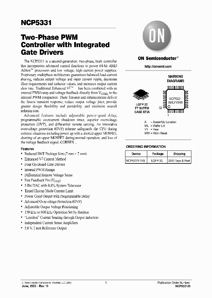 NCP5331FTR2_457922.PDF Datasheet