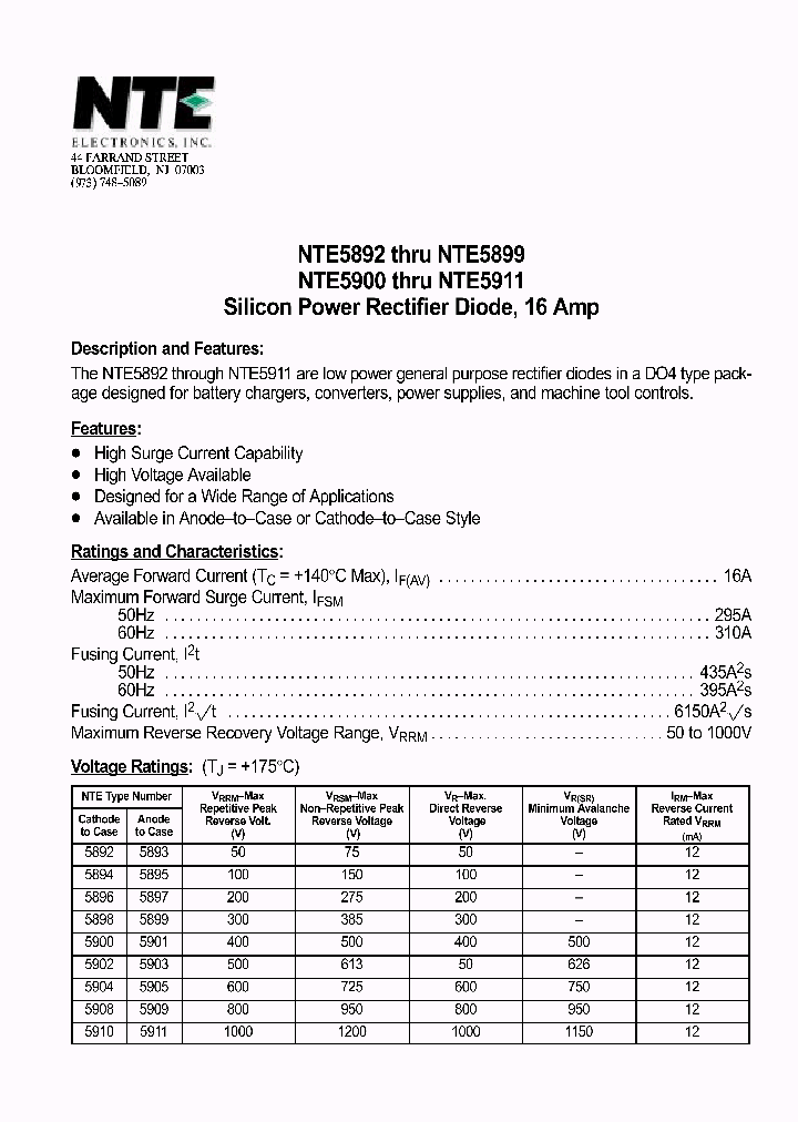 NTE5898_467874.PDF Datasheet