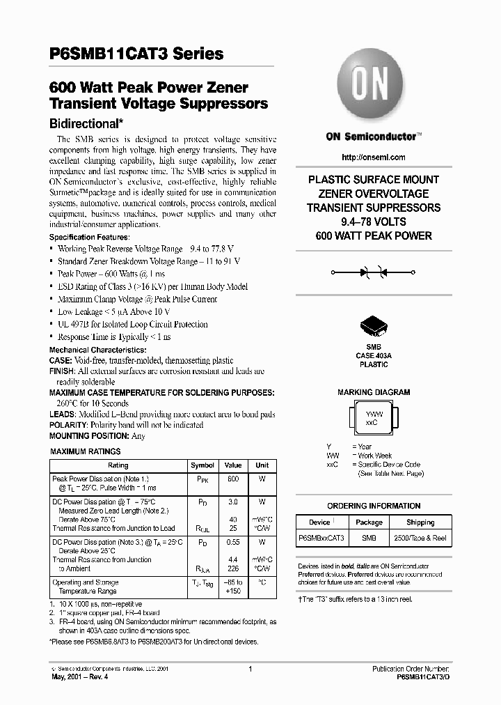 P6SMB12CAT3_448226.PDF Datasheet