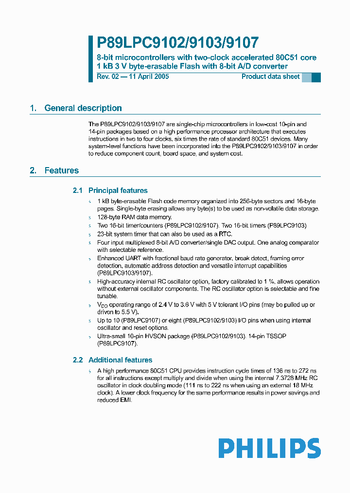 P89LPC9107_398454.PDF Datasheet