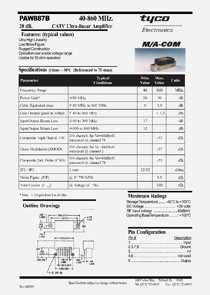PAW887B_443581.PDF Datasheet
