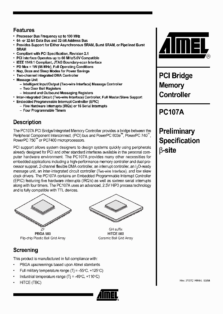 PC107AMZFU100LC_466145.PDF Datasheet
