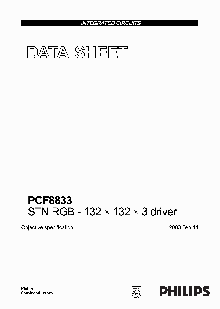 PCF8833U_438813.PDF Datasheet