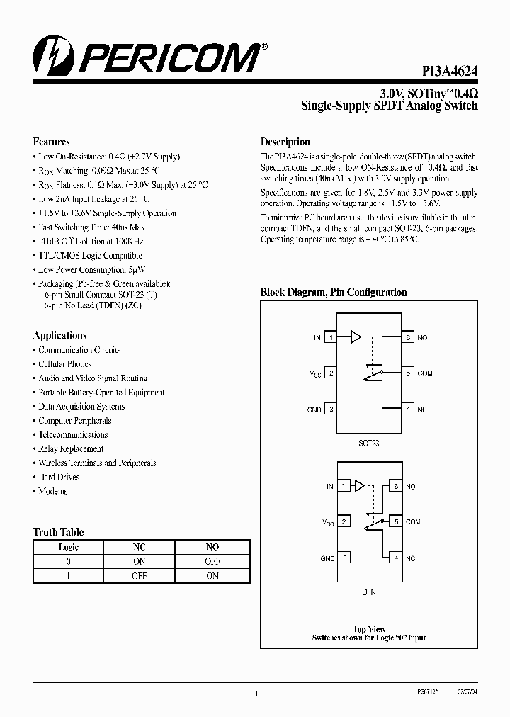 PI3A4624TEX_460403.PDF Datasheet