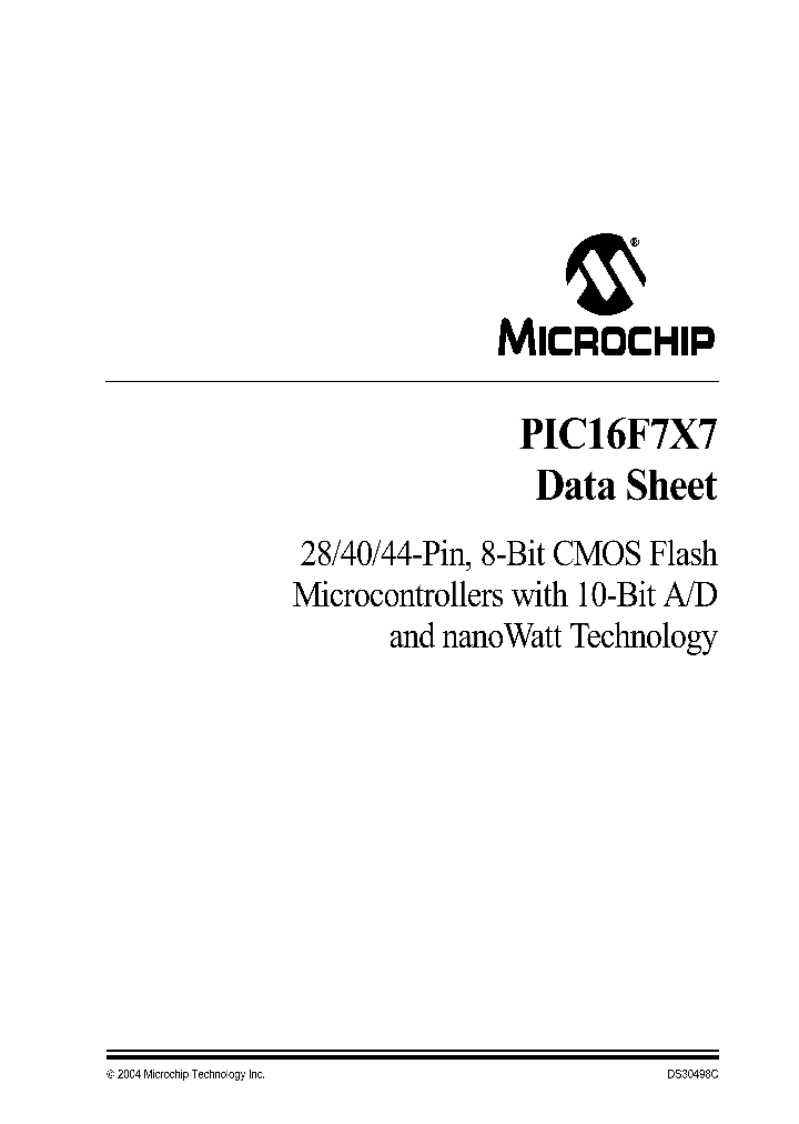 PIC16F767_257240.PDF Datasheet