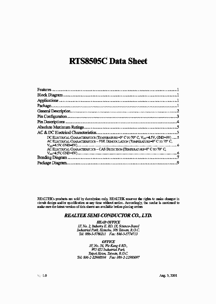 RTS8505C_443256.PDF Datasheet