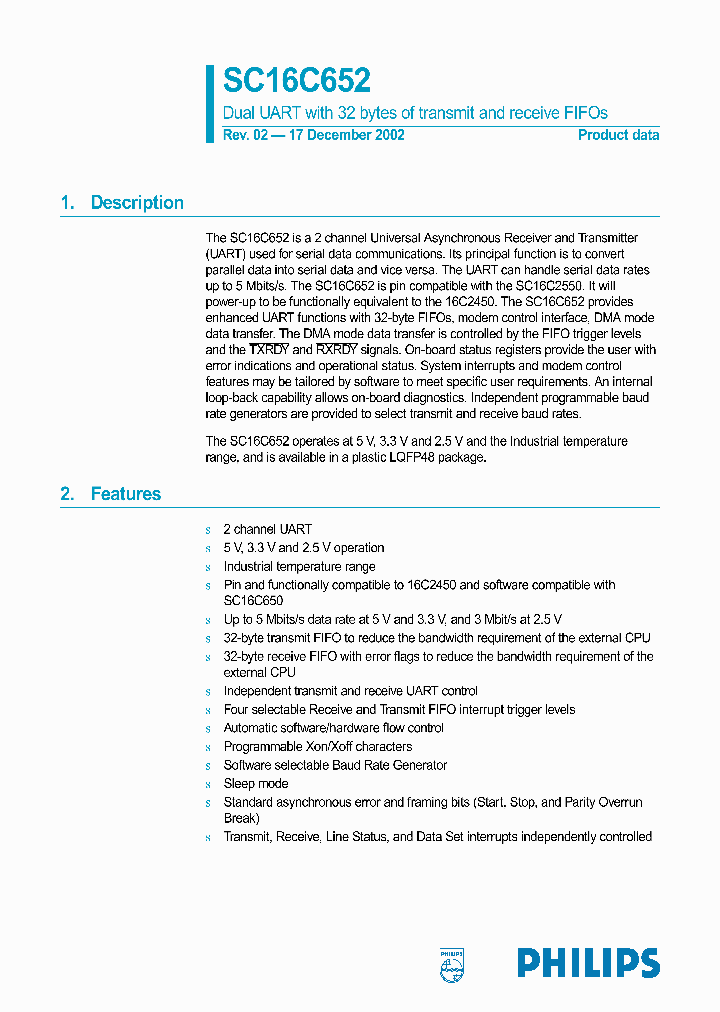 SC16C652_485095.PDF Datasheet