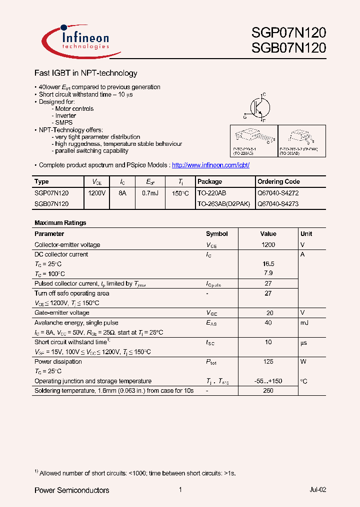 SGB07N120_467930.PDF Datasheet