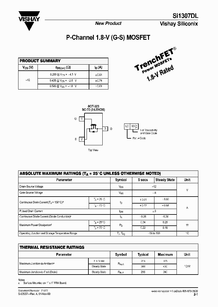 SI1307DL_464775.PDF Datasheet