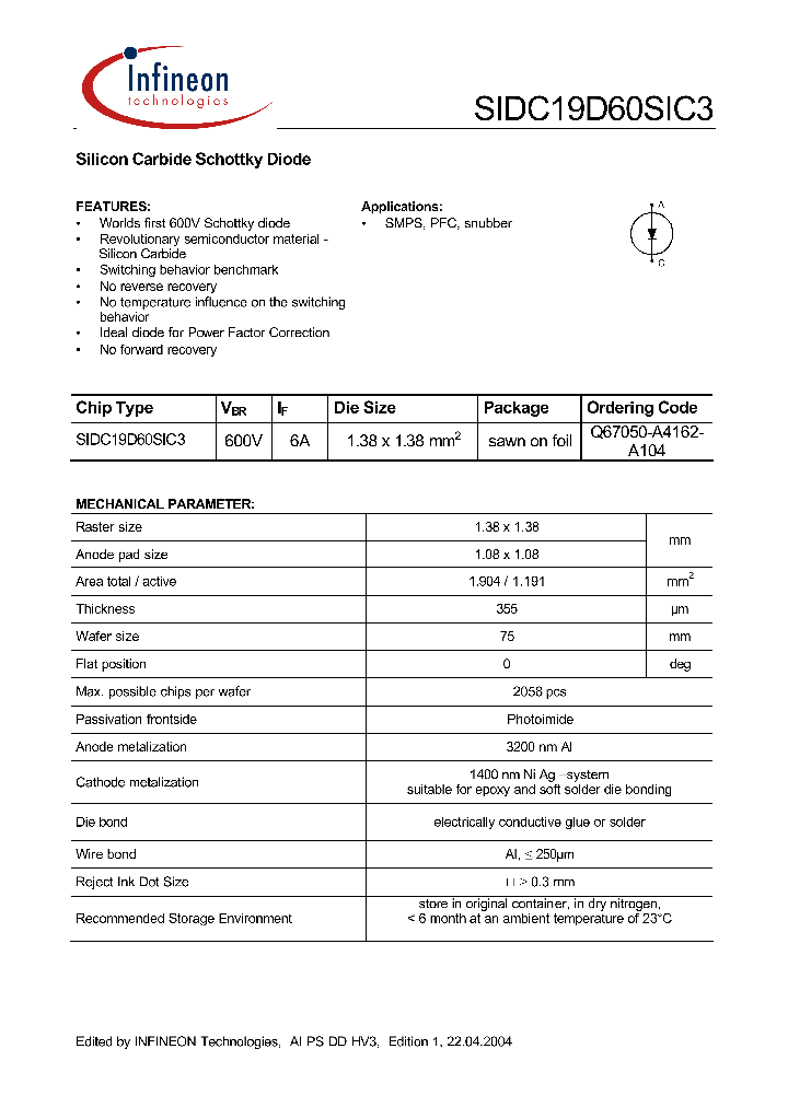 SIDC19D60SIC3_484312.PDF Datasheet