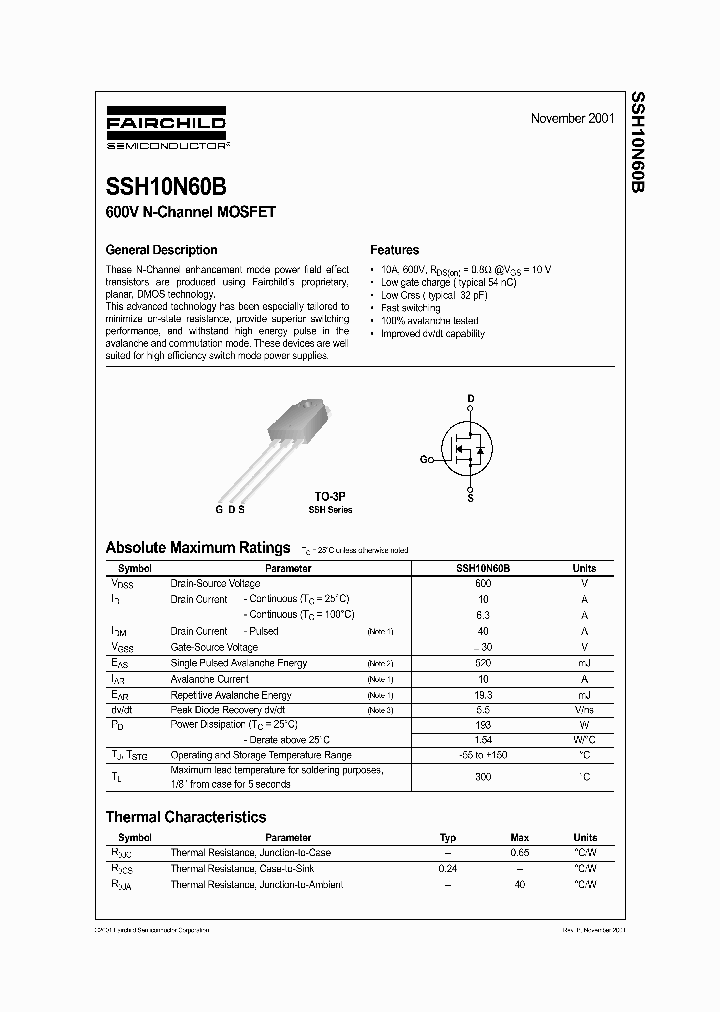 SSH10N60B_325586.PDF Datasheet