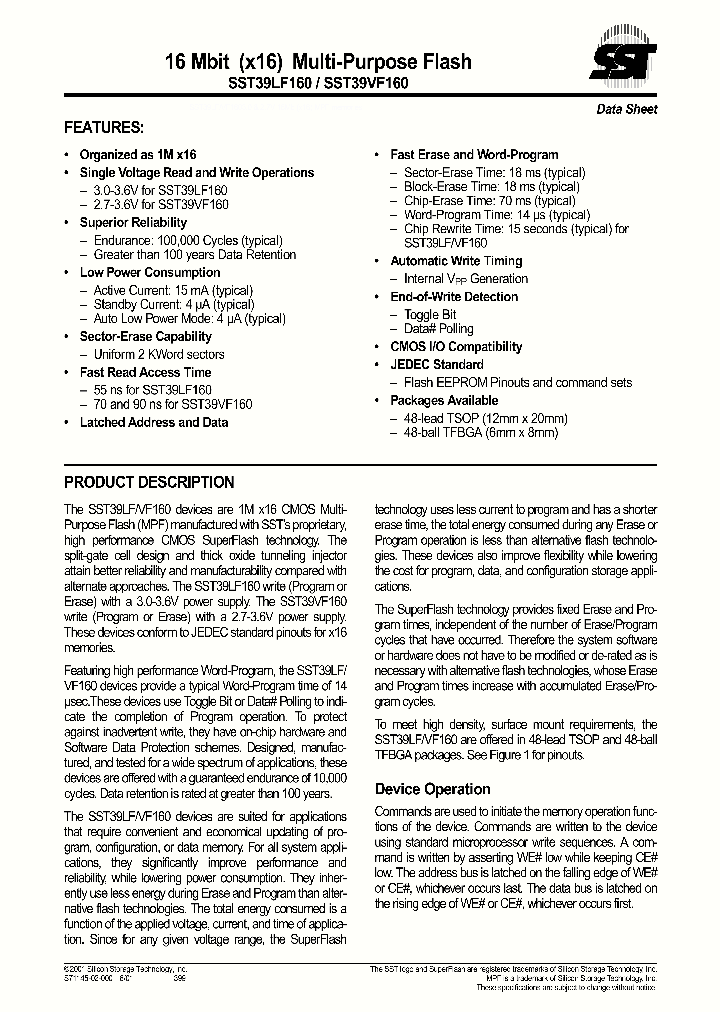 SST39VF160_90011.PDF Datasheet