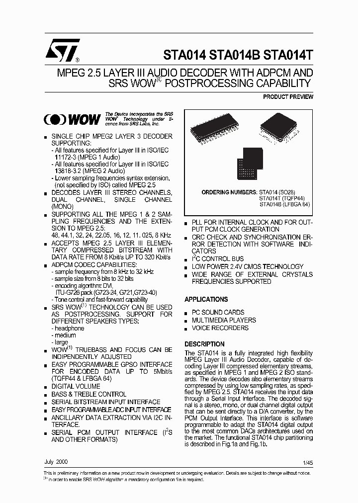 STA014_443389.PDF Datasheet