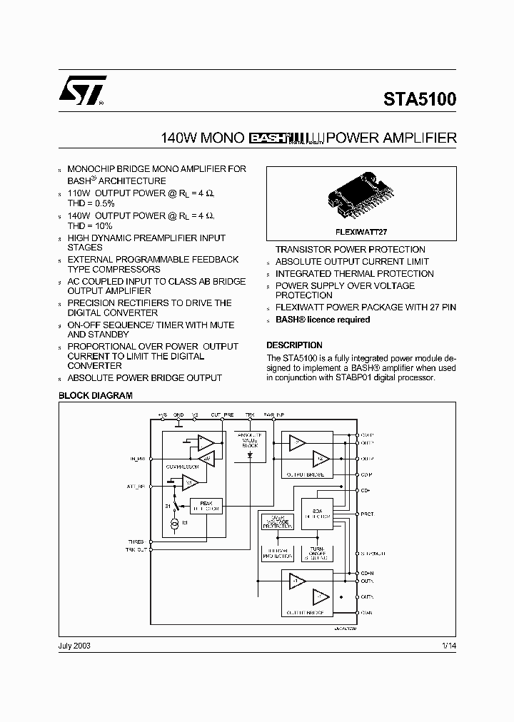 STA5100_313690.PDF Datasheet