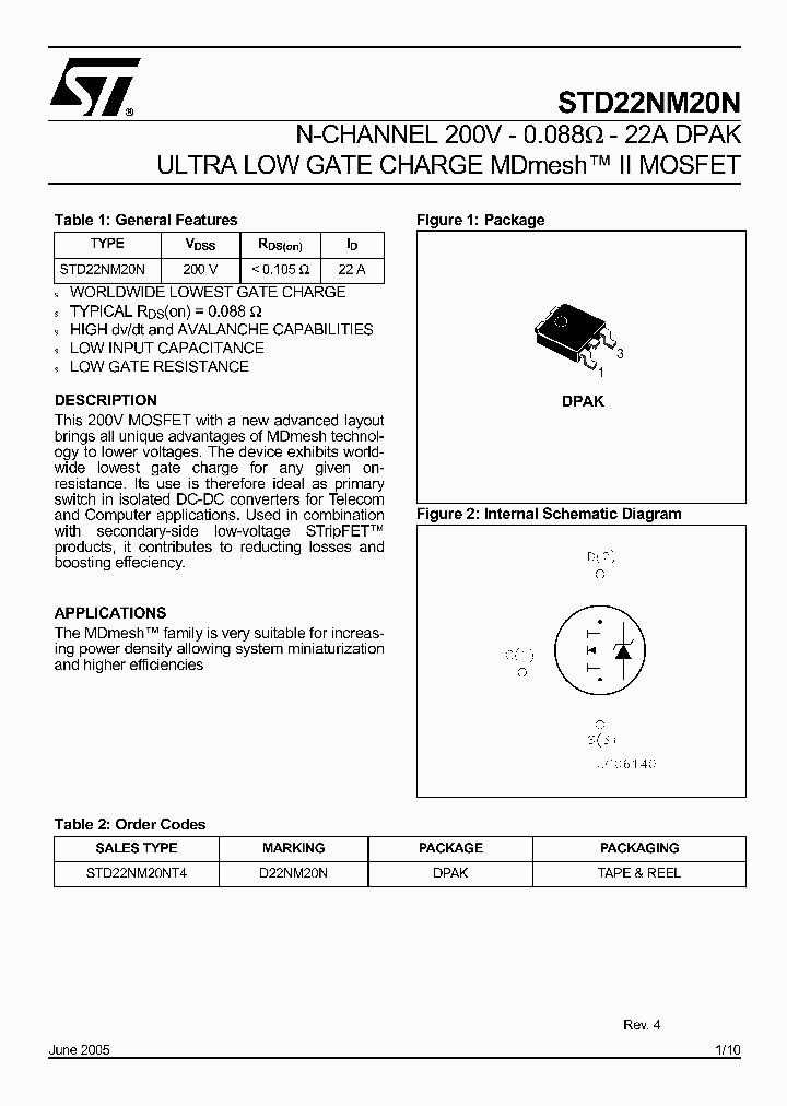 STD22NM20N_443541.PDF Datasheet