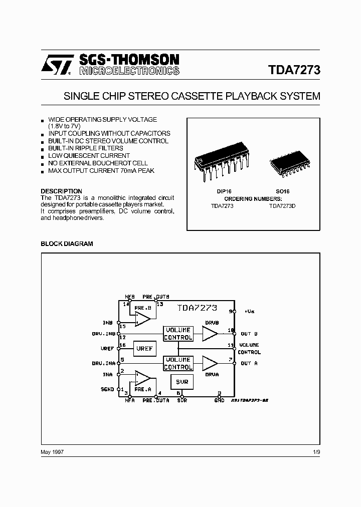 TDA7273_469632.PDF Datasheet