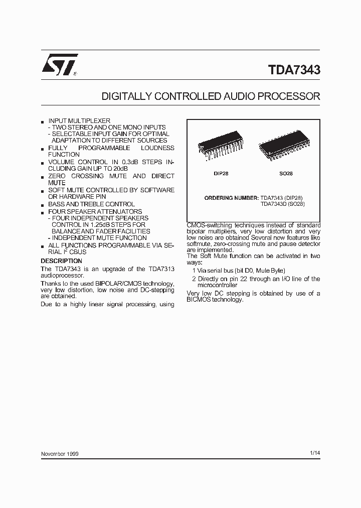 TDA7343_479526.PDF Datasheet