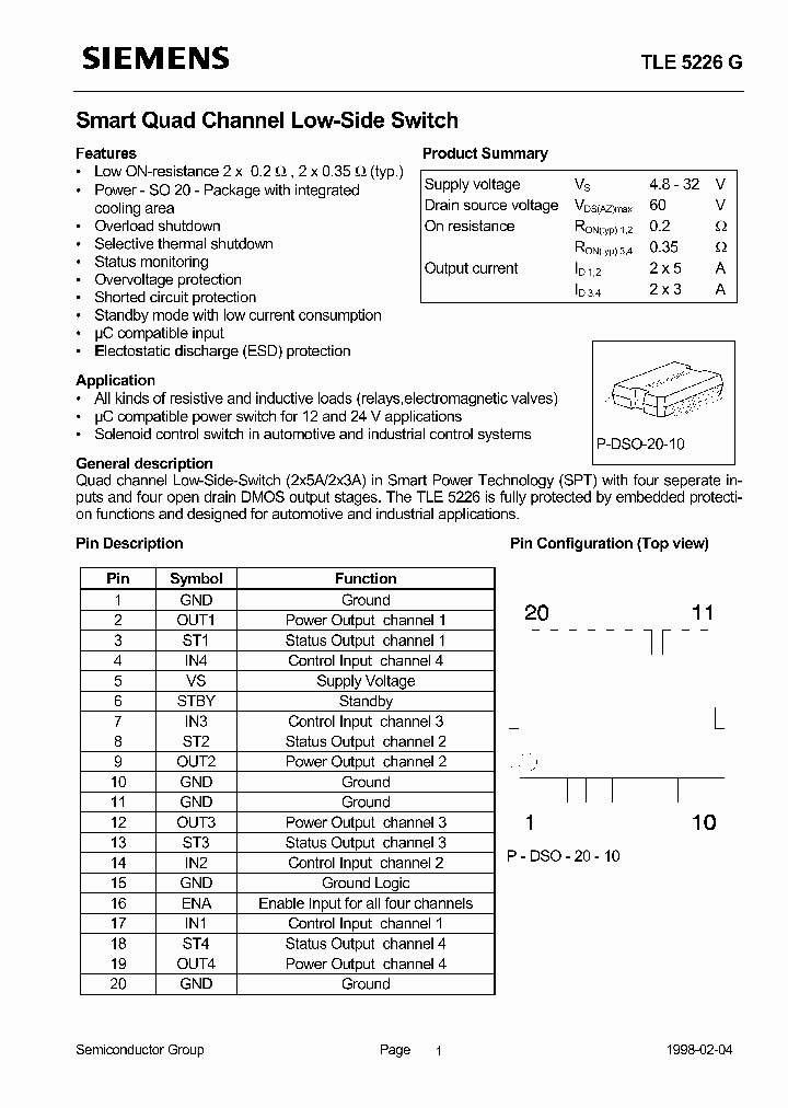 TLE5226G_469565.PDF Datasheet